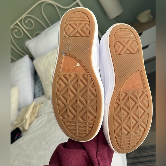 EUC Chuck Taylor All Star Move Canvas Platform women’s size 8 white - Picture 5 of 8